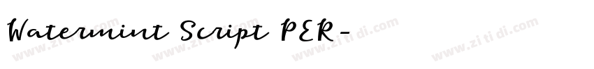 Watermint Script PER字体转换